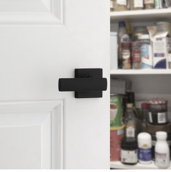 Weiser Breton Matte Black Dummy Door Handle, Inactive Single Door Hardware New - Picture 2 of 7